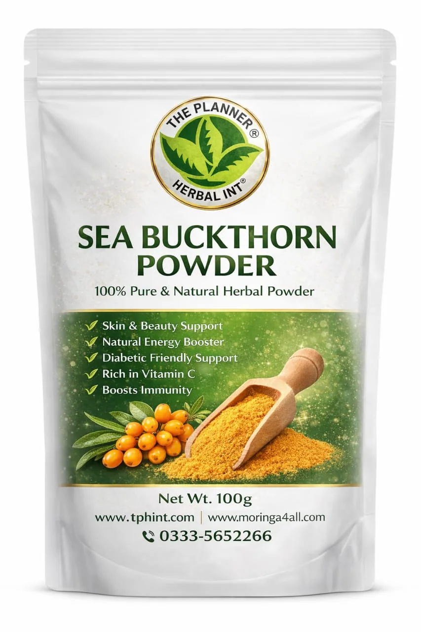 Sea Buckthorn powder pouch produced by The Planner Herbal Int